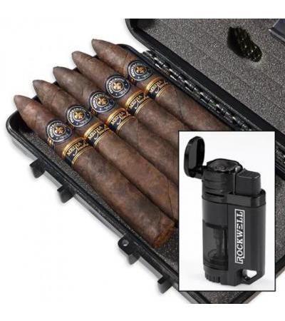 El Gordo #51: Montecristo Media Noche + Herf-a-Dor 5 Cigars + Accessories
