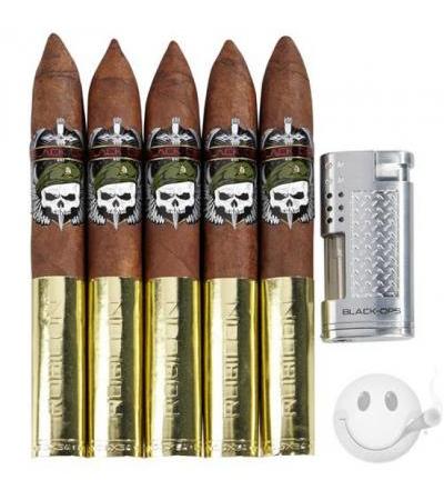 Gurkha Black Ops Rubicon Lighter Combo 5 Cigars + Lighter