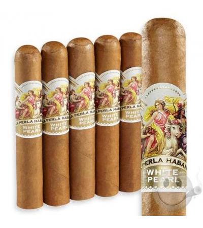 La Perla Habana White Pearl Robusto Robusto (5.0"x52) Pack of 5