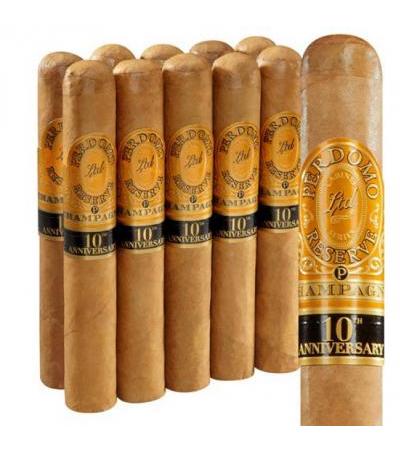 Perdomo 10th Anniversary Champagne Epicure Toro (6.0"x54) Pack of 10