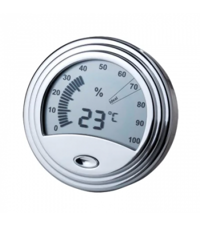 ANALOG STYLE SILVER DIGITAL HYGROMETER