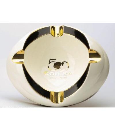 Cohiba 50 Aniversario White Oval Cigar Ashtray