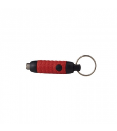 Firstland International - Rubberized Havana Retract Punch Red